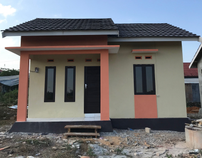 foto tampak rumah tipe 36 perumahan HUNIAN GUNTUNG MANGGIS ASRI