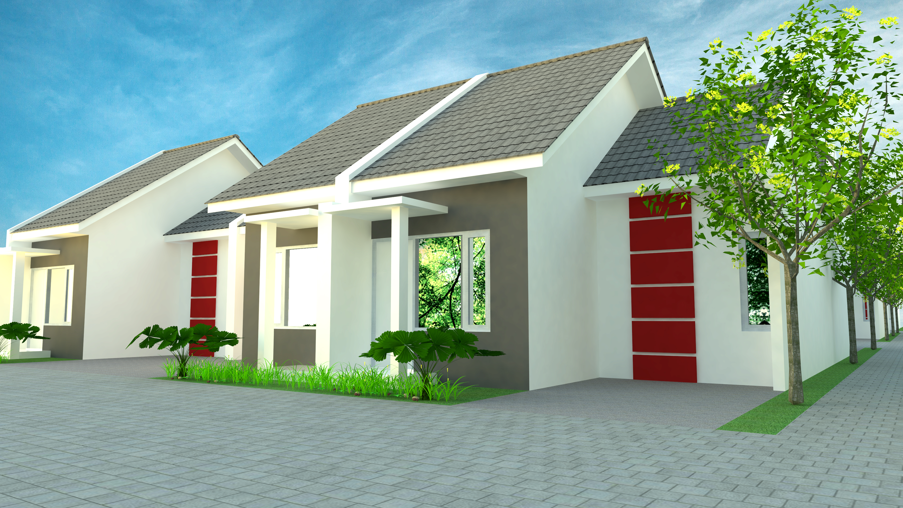 foto tampak rumah tipe 36 perumahan RAYA CITRA HARMONY 