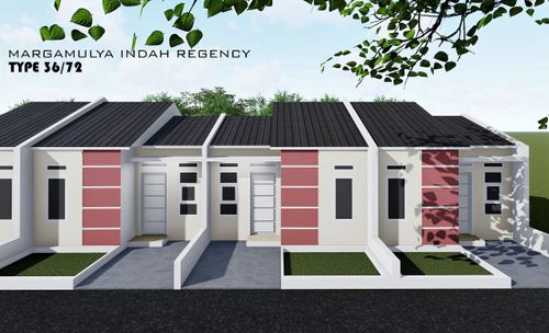 foto tampak rumah tipe 36/72 perumahan MARGAMULYA INDAH REGENCY