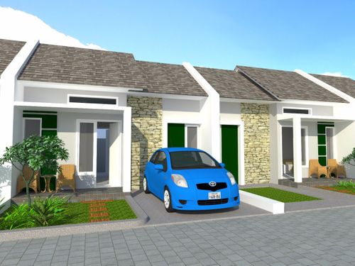 foto tampak rumah tipe Regina perumahan PERUMAHAN GREENLAND SUMBEREJO 1