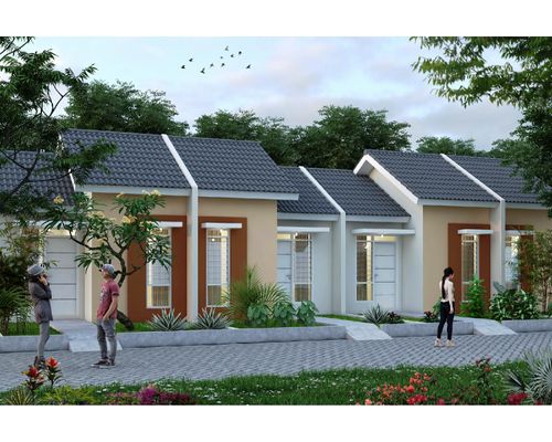 foto tampak rumah tipe 27/72 Anis perumahan Perumnas Pondok Indah Cianjur