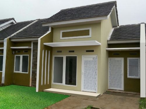 foto tampak rumah tipe 45/120 perumahan Perumnas Pondok Indah Cianjur