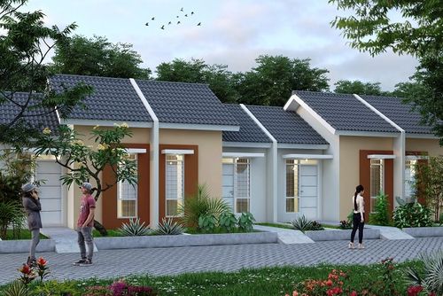 foto tampak rumah tipe 27/60 perumahan Perumnas Pondok Indah Cianjur