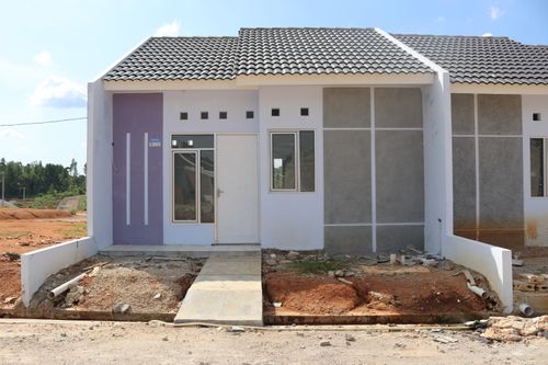 foto tampak rumah tipe Nusantara perumahan Griya Bukit Intan