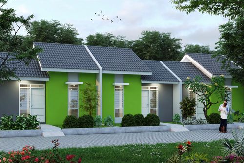 foto tampak rumah tipe 28/60 perumahan Perumnas Pasadana Paseh