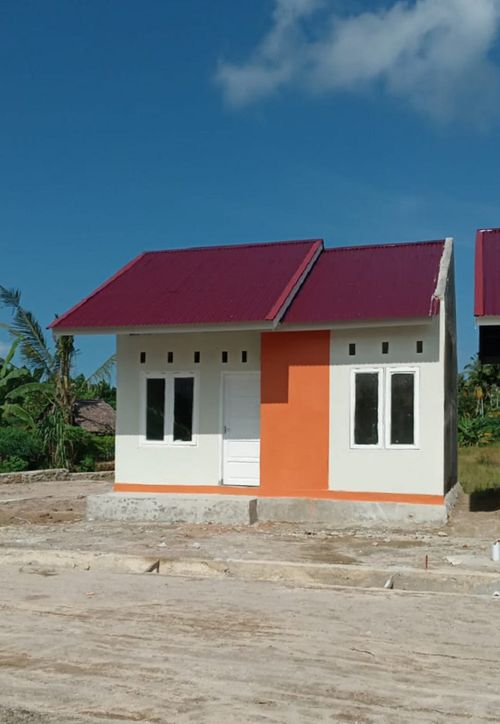 foto tampak rumah tipe 36 RSH TAPAK perumahan Hannah Asri Kasang