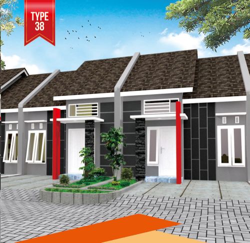 foto tampak rumah tipe 38/90 perumahan Planet Green Tiara I