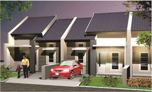 foto tampak rumah tipe RS.36/84 perumahan Perumnas Samatan Asri