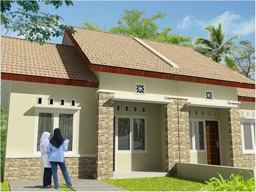 foto tampak rumah tipe RS.45/120 perumahan Perumnas Samatan Asri