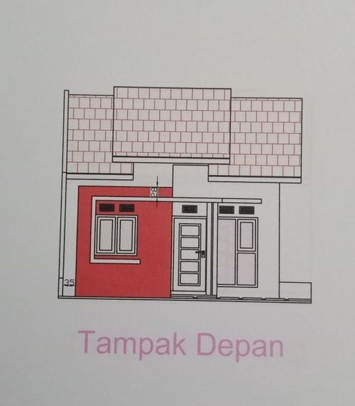 foto tampak rumah tipe 36 perumahan Muzazi Village