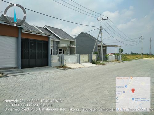 foto tampak rumah tipe 70/150 perumahan Planet Green Tiara I