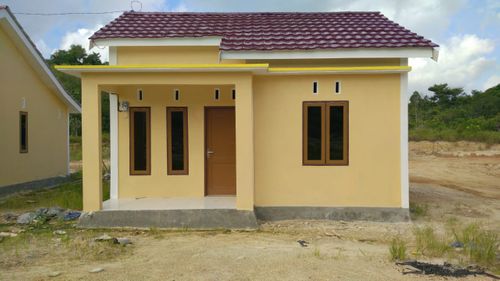 foto tampak rumah tipe 36 perumahan PESONA JUATA KERIKIL