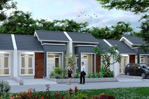 foto tampak rumah tipe 45/112 perumahan Perumnas Pasadana Paseh