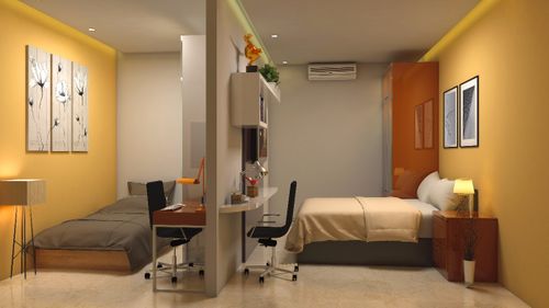 foto tampak rumah tipe 2BR-B perumahan Perumnas Mahata Tanjung Barat