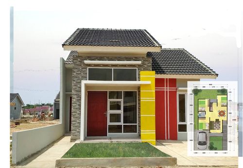 foto tampak rumah tipe 54 perumahan Barangaroo Kirana Home's