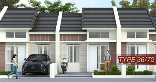 foto tampak rumah tipe 36/72 perumahan PERUMAHAN KALIBER (KALIKAPAS ABABIL INDAH BERSATU)