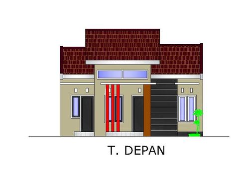 foto tampak rumah tipe Standart 47/96 perumahan PERUMAHAN PURI BUKIT MAS