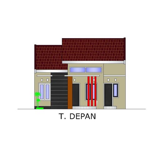 foto tampak rumah tipe Standart 60/120 perumahan PERUMAHAN PURI BUKIT MAS