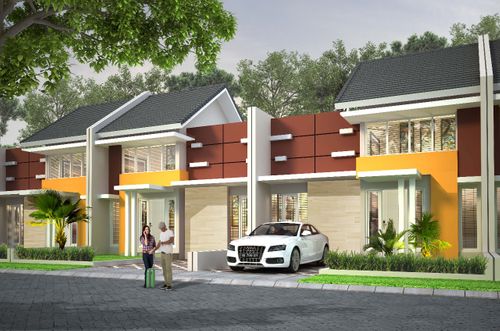 foto tampak rumah tipe 47/72 perumahan Grand Jambangan Residence