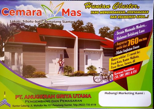 foto tampak rumah tipe 36/84 perumahan CEMARA MAS