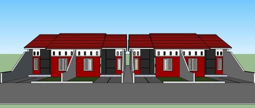 foto tampak rumah tipe 36 perumahan TOPOYO CITY