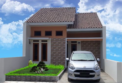 foto tampak rumah tipe EIDELWISE perumahan KALANGSARI INDAH