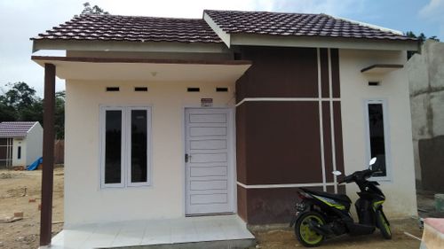 foto tampak rumah tipe 36 perumahan ARZA AUR HIJAU
