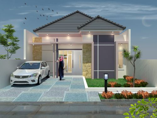 foto tampak rumah tipe 70 perumahan GRAND ZAM ZAM REGENCY