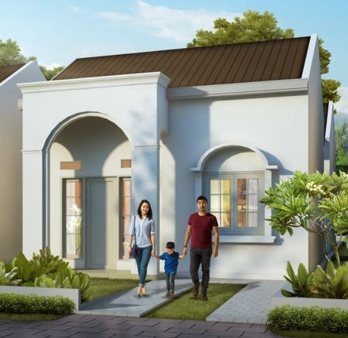 foto tampak rumah tipe 36 perumahan UNIFIT LAND KOLTIM