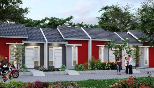 foto tampak rumah tipe RST 21/60 perumahan Perumnas Dramaga