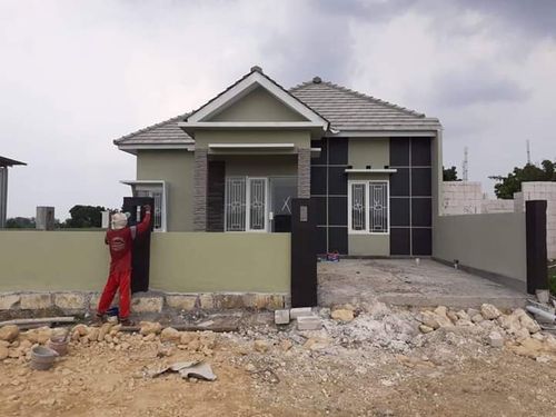 foto tampak rumah tipe 57/150 perumahan D Merakmas