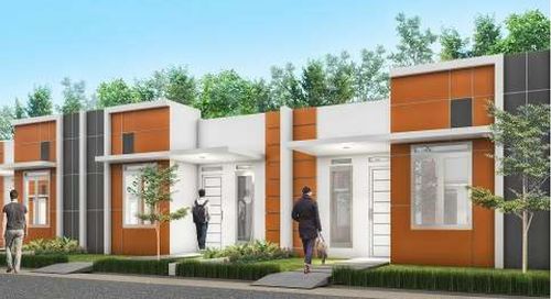 foto tampak rumah tipe 30/60 perumahan d'Seven Garden Residence