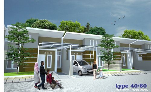 foto tampak rumah tipe  T. 40/60 perumahan CLUSTER MUTIARA LATANSA 