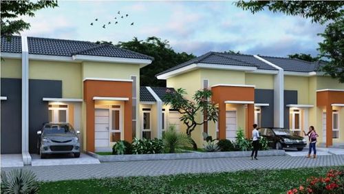 foto tampak rumah tipe RS 45-120 perumahan Perumnas Bumi Cikal Asih