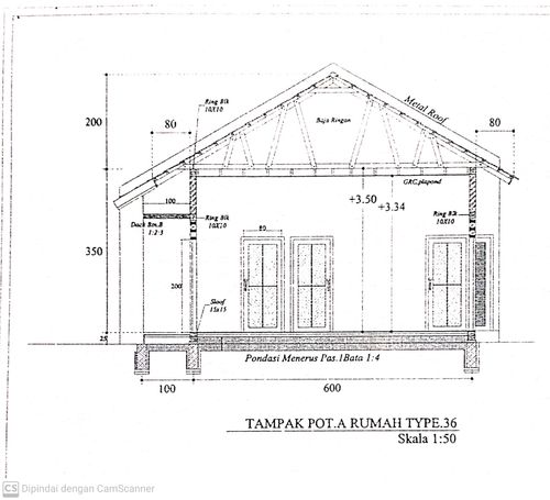 foto tampak rumah tipe 36 RSH perumahan JAVANA VILAGE 4