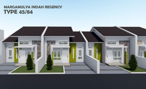 foto tampak rumah tipe K.45/84 perumahan MARGAMULYA INDAH REGENCY