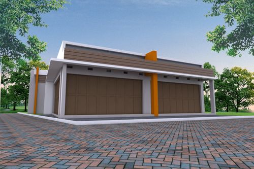 foto tampak rumah tipe KIOS perumahan Griya Anugerah Rancageneng