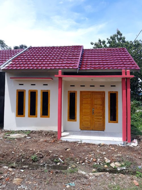 foto tampak rumah tipe tiga enam perumahan Sparco Indah Pratama Lubuk Alung