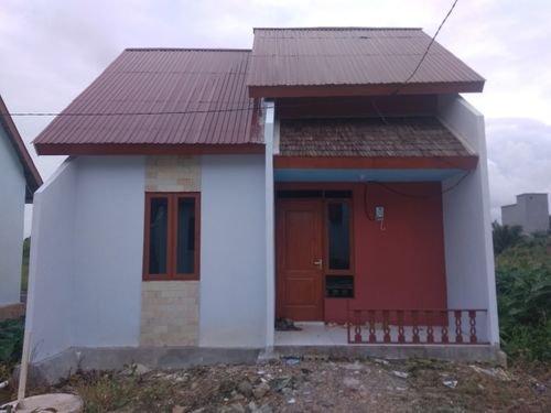 foto tampak rumah tipe Palimbangan perumahan Banjar Mahatama Resident