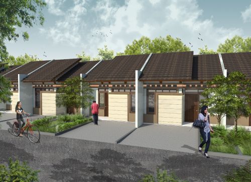 foto tampak rumah tipe 31/60 perumahan Bumi Karya Indah