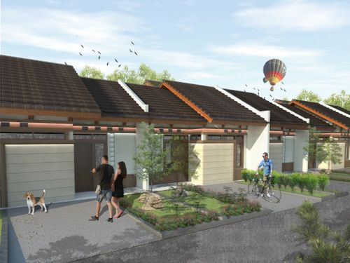 foto tampak rumah tipe 31/72 perumahan Bumi Karya Indah