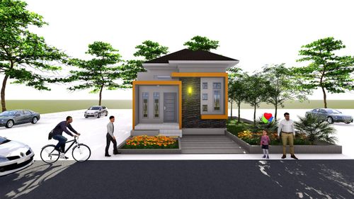 foto tampak rumah tipe 45 perumahan Griya Al-Busyra 04