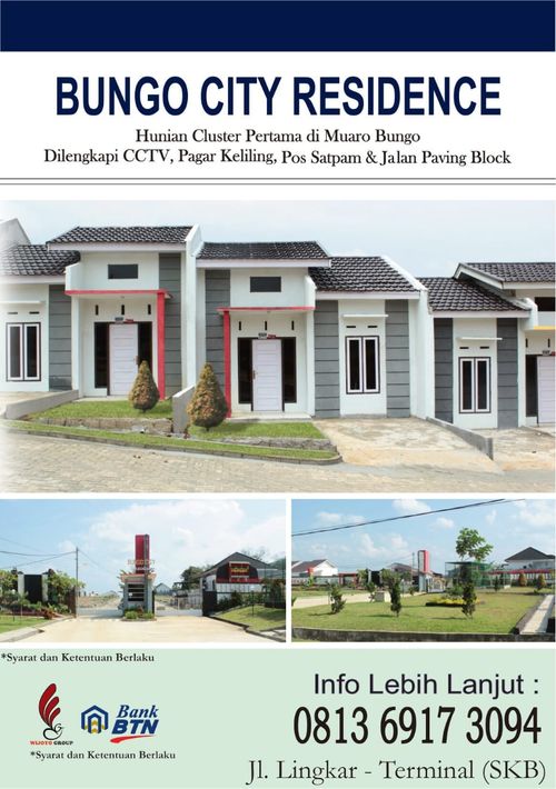 foto tampak rumah tipe RSH 36 Tapak perumahan BUNGO CITY RESIDENCE