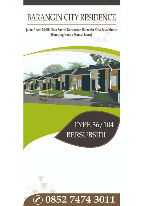 foto tampak rumah tipe RSH 36 Tapak perumahan BARANGIN CITY RESIDENCE