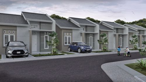 foto tampak rumah tipe 42 tapak perumahan PERMATA LAND