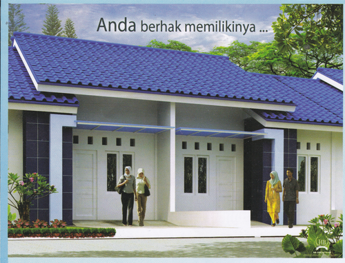 foto tampak rumah tipe 36 perumahan BUMI MIRAJ PERMAI