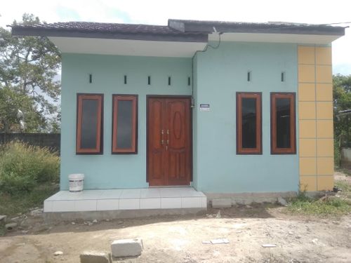 foto tampak rumah tipe 36 perumahan Pelangi Garden Belitung