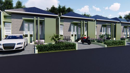 foto tampak rumah tipe 60 perumahan GREEN MADANI