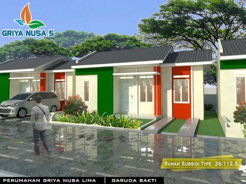 foto tampak rumah tipe 36 perumahan GRIYA NUSA 5