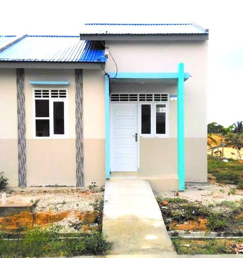 foto tampak rumah tipe 36 perumahan MUTIARA KULIM THP 2